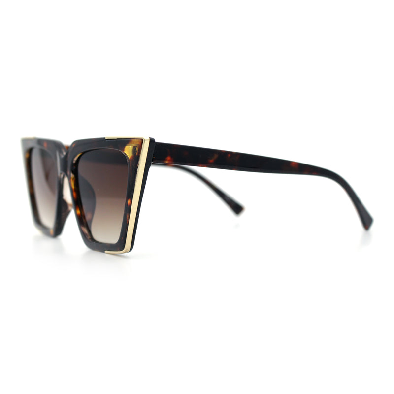Womens Square Gothic Geometric Cat Eye Plastic Fashion Sunglasses
