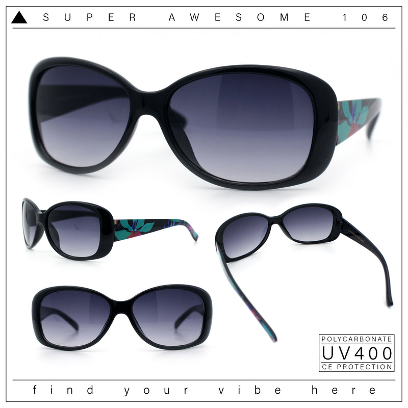 Kids Size Girls Classic 90s Designer Style Wrap Rounded Rectangle Sunglasses