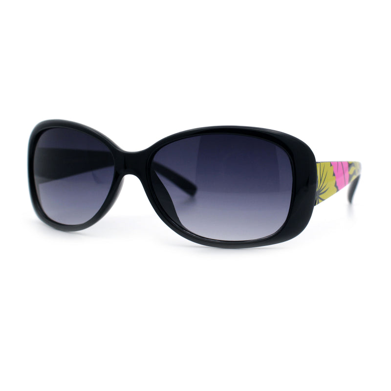 Kids Size Girls Classic 90s Designer Style Wrap Rounded Rectangle Sunglasses