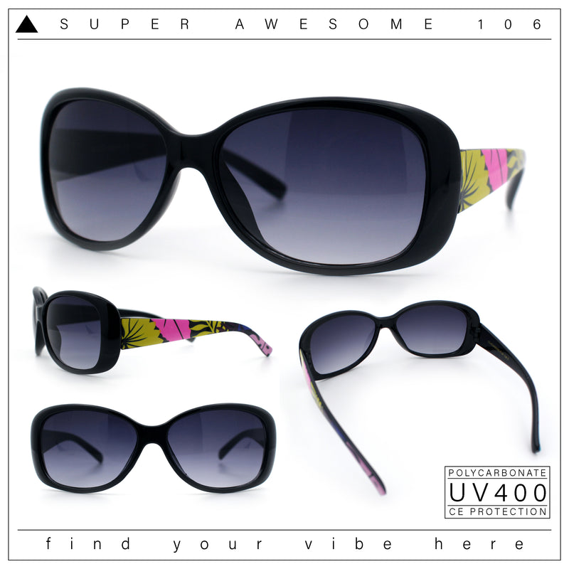 Kids Size Girls Classic 90s Designer Style Wrap Rounded Rectangle Sunglasses