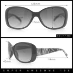 Kids Size Girls Classic 90s Designer Style Wrap Rounded Rectangle Sunglasses