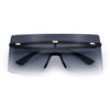 Oversize Rimless Shield Square Rectangle Large Sunglasses