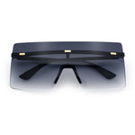 Oversize Rimless Shield Square Rectangle Large Sunglasses