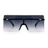 Oversize Rimless Shield Square Rectangle Large Sunglasses