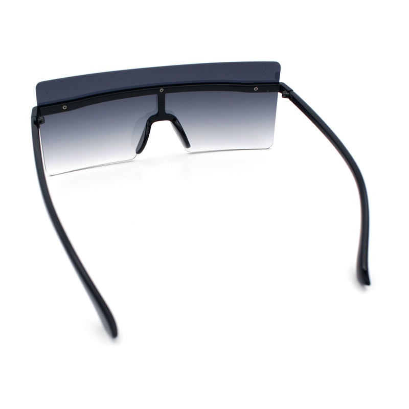 Oversize Rimless Shield Square Rectangle Large Sunglasses