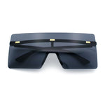 Oversize Rimless Shield Square Rectangle Large Sunglasses