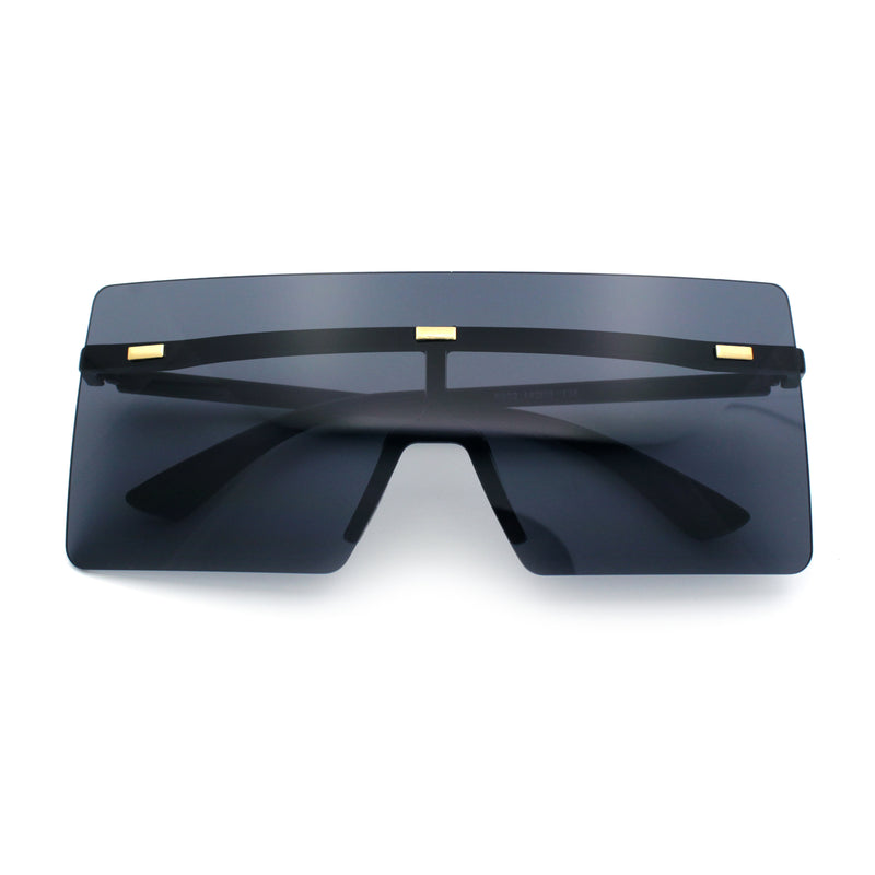 Oversize Rimless Shield Square Rectangle Large Sunglasses