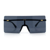 Oversize Rimless Shield Square Rectangle Large Sunglasses