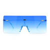 Oversize Rimless Shield Square Rectangle Large Sunglasses