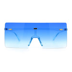 Oversize Rimless Shield Square Rectangle Large Sunglasses