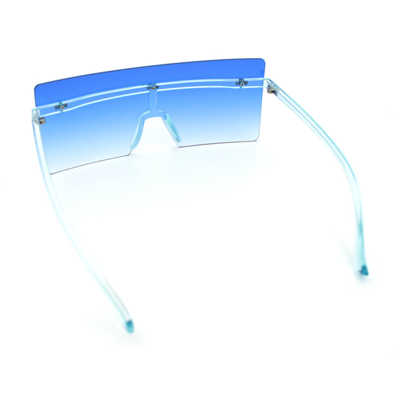 Oversize Rimless Shield Square Rectangle Large Sunglasses