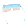 Oversize Rimless Shield Square Rectangle Large Sunglasses