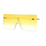 Oversize Rimless Shield Square Rectangle Large Sunglasses