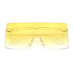 Oversize Rimless Shield Square Rectangle Large Sunglasses
