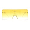 Oversize Rimless Shield Square Rectangle Large Sunglasses