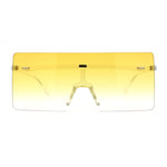 Oversize Rimless Shield Square Rectangle Large Sunglasses