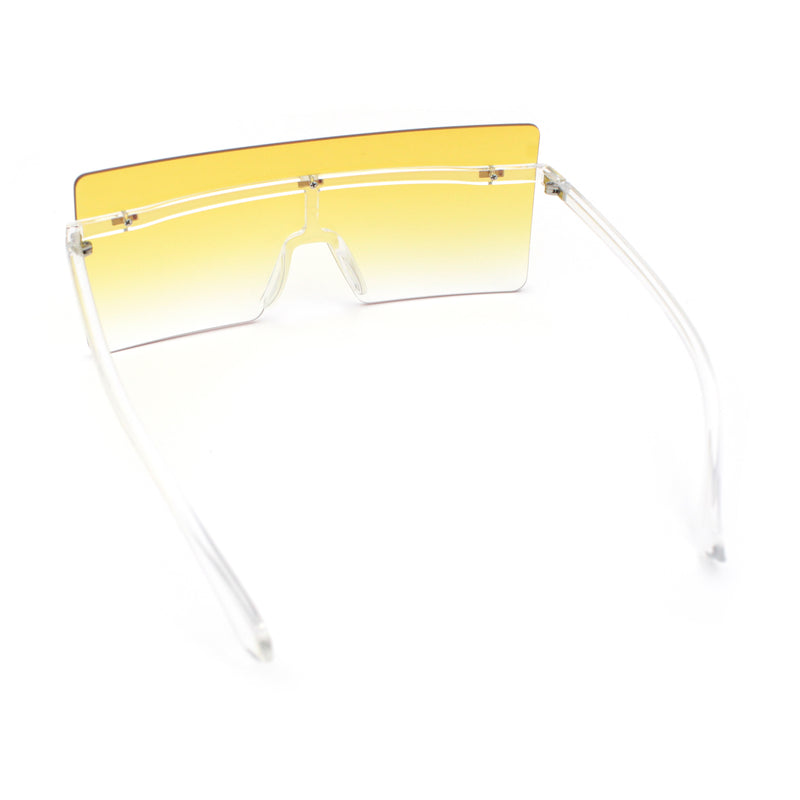 Oversize Rimless Shield Square Rectangle Large Sunglasses