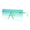 Oversize Rimless Shield Square Rectangle Large Sunglasses