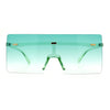 Oversize Rimless Shield Square Rectangle Large Sunglasses