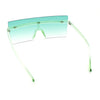 Oversize Rimless Shield Square Rectangle Large Sunglasses