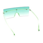 Oversize Rimless Shield Square Rectangle Large Sunglasses