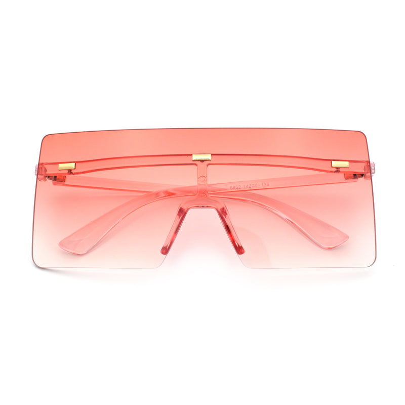 Oversize Rimless Shield Square Rectangle Large Sunglasses