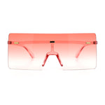 Oversize Rimless Shield Square Rectangle Large Sunglasses