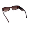 Womens Sparkly Glitter Thick Arm Slim Rectangle Sunglasses