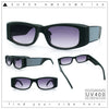 Womens Sparkly Glitter Thick Arm Slim Rectangle Sunglasses