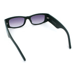 Womens Sparkly Glitter Thick Arm Slim Rectangle Sunglasses