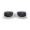 Womens Sparkly Glitter Thick Arm Slim Rectangle Sunglasses