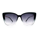 Womens Oversized Cat Eye Chic Metal Arm Plastic Sunglasses