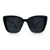 Womens Oversized Cat Eye Chic Metal Arm Plastic Sunglasses