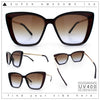 Womens Oversized Cat Eye Chic Metal Arm Plastic Sunglasses