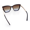 Womens Oversized Cat Eye Chic Metal Arm Plastic Sunglasses