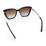 Womens Oversized Cat Eye Chic Metal Arm Plastic Sunglasses