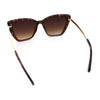 Womens Oversized Cat Eye Chic Metal Arm Plastic Sunglasses