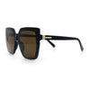 Womens Oversize Square Minimal Chic Mod Inset Lens Sunglasses