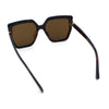 Womens Oversize Square Minimal Chic Mod Inset Lens Sunglasses