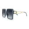Womens Chic Designer Fashion Luxury Oversize Sunglasses