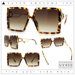Womens Chic Designer Fashion Luxury Oversize Sunglasses