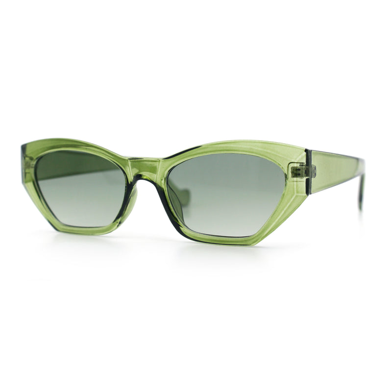 Womens Mod Thick Plastic Chunky Cat Eye Sunglasses