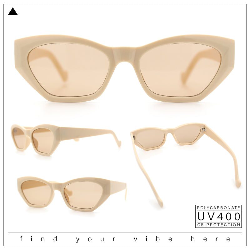Womens Mod Thick Plastic Chunky Cat Eye Sunglasses