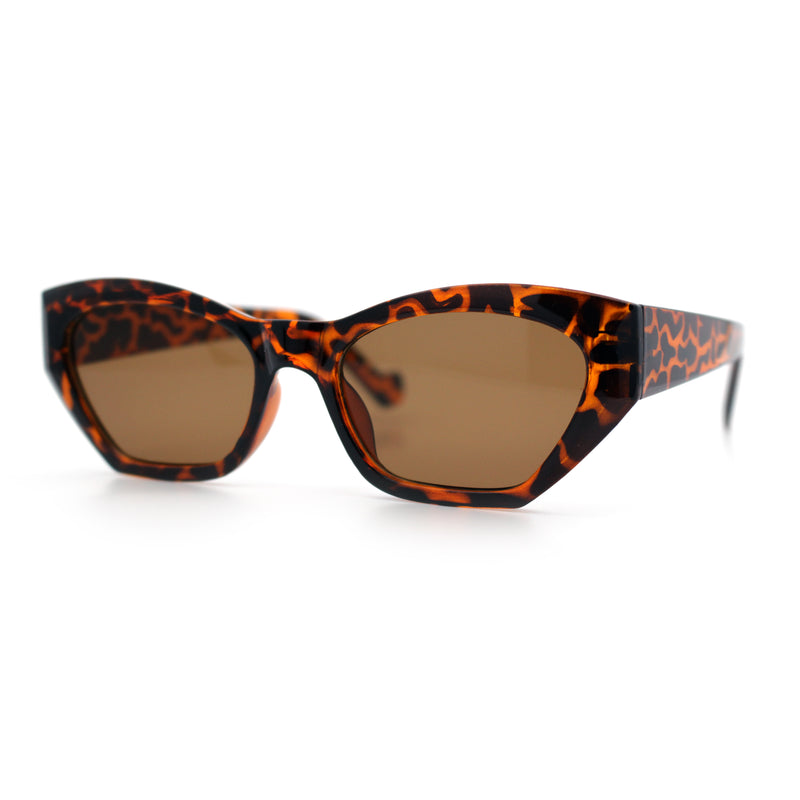 Womens Mod Thick Plastic Chunky Cat Eye Sunglasses