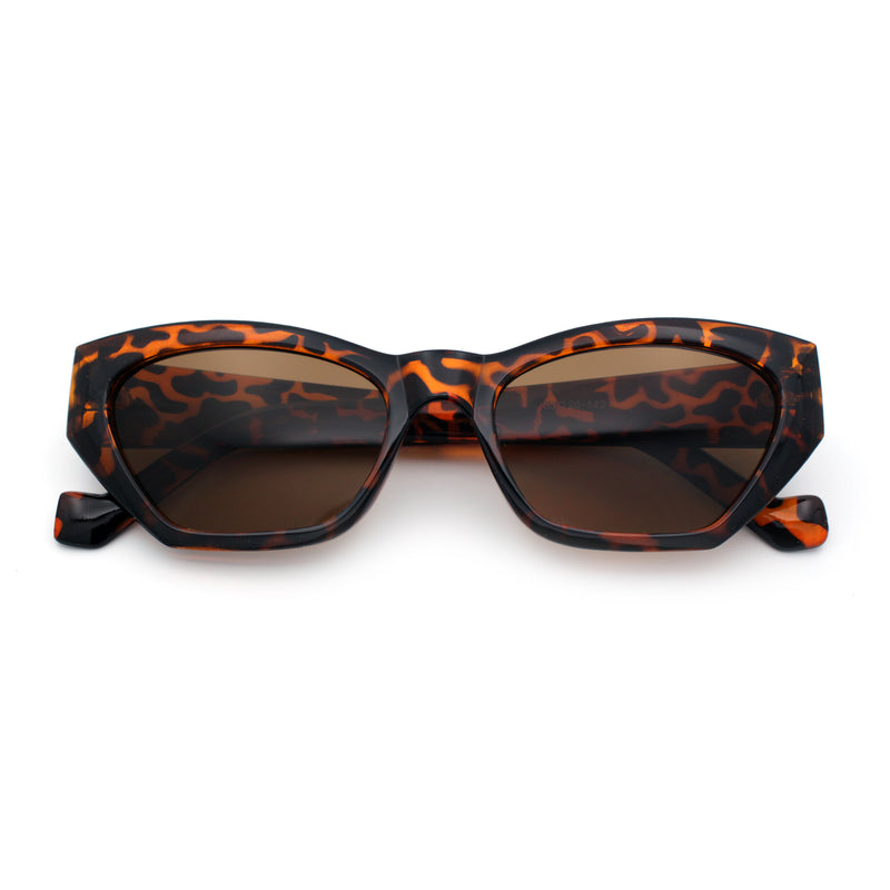Womens Mod Thick Plastic Chunky Cat Eye Sunglasses