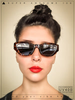 Womens Mod Thick Plastic Chunky Cat Eye Sunglasses