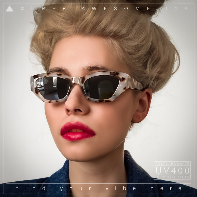 Womens Mod Thick Plastic Chunky Cat Eye Sunglasses