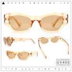 Womens Mod Thick Plastic Chunky Cat Eye Sunglasses