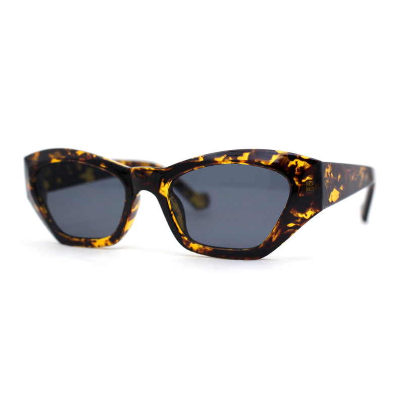 Womens Mod Thick Plastic Chunky Cat Eye Sunglasses