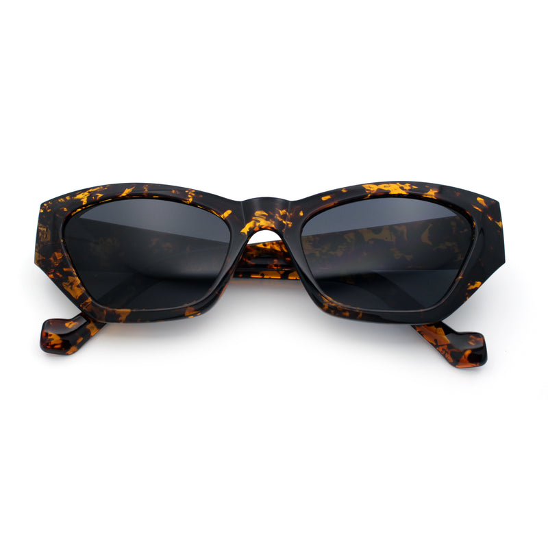 Womens Mod Thick Plastic Chunky Cat Eye Sunglasses
